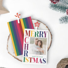 Frohe Weihnachten Jewel Tone Typografie Quadratisc