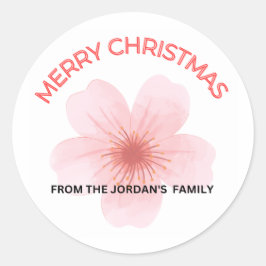 Frohe Weihnachten Jordans Familienaufkleber Runder Aufkleber