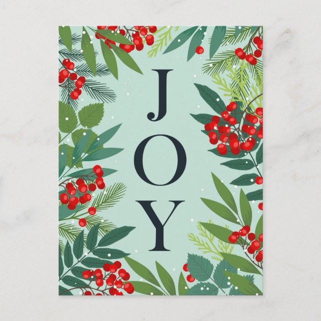 Frohe Weihnachten JOY Corporate Grußurlaub Postkarte (Vorderseite)