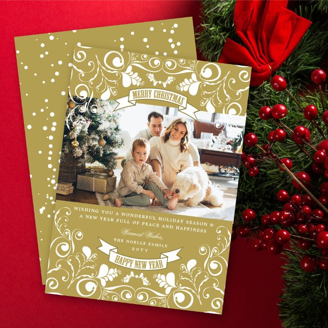 Frohe Weihnachten Jugendstil Floral Geblüht Foto (Von Creator hochgeladen)