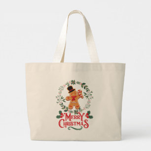 Frohe Weihnachten Jumbo Stoffbeutel