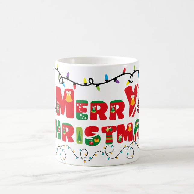 Frohe Weihnachten Kaffeetasse (Mittel)