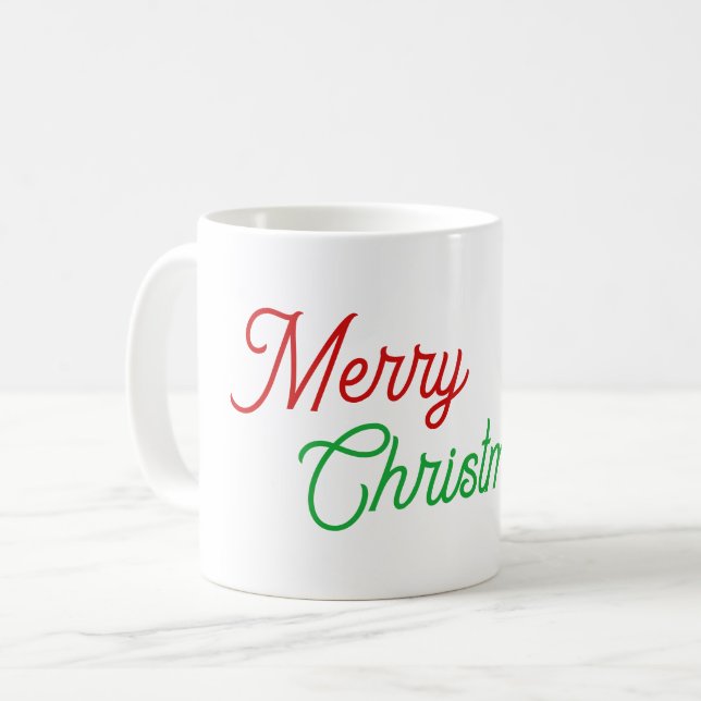 Frohe Weihnachten Kaffeetasse (Vorderseite Links)