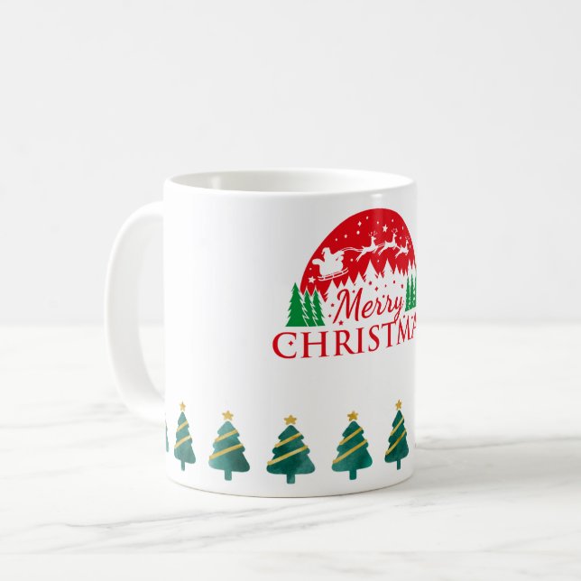 Frohe Weihnachten Kaffeetasse (Vorderseite Links)
