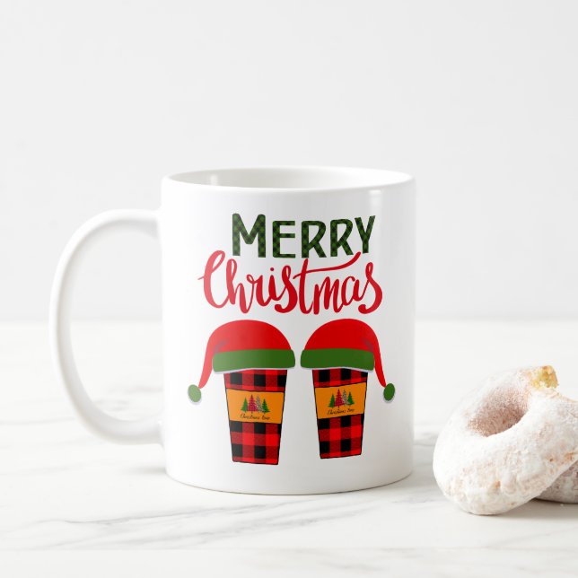Frohe Weihnachten Kaffeetasse (Mit Donut)