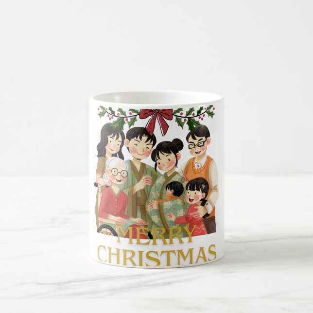 frohe Weihnachten Kaffeetasse (Mittel)