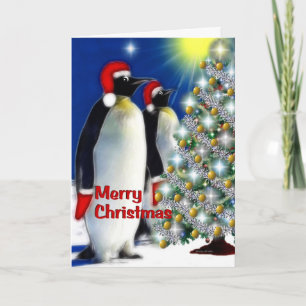 Frohe Weihnachten - Kaiser-Pinguine