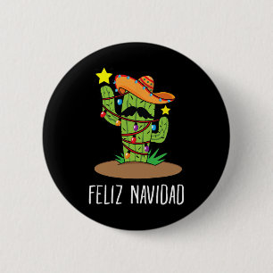 Frohe Weihnachten Kaktus - Mexikanischer Baum Weih Button