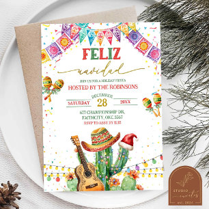 Frohe Weihnachten Kaktus Weihnachtsfeier Fiesta Einladung