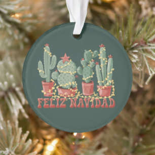 Frohe Weihnachten Kaktusliebhaber Weihnachts Cowbo Ornament