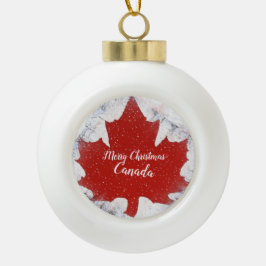 Frohe Weihnachten Kanada Keramik Kugel-Ornament