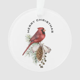 Frohe Weihnachten Kardinal & Pine Cone Weihnachten Ornament
