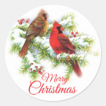 Frohe Weihnachten Kardinal Vögel in Bäumen