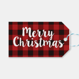 Frohe Weihnachten Kariert | Tags Geschenkanhänger
