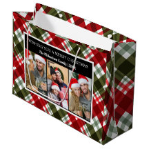 Frohe Weihnachten Kariert Tartan FotoCollage