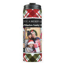 Frohe Weihnachten Kariert Tartan FotoCollage