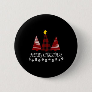 Frohe Weihnachten Karierten Baum Snowflake Weihnac Button