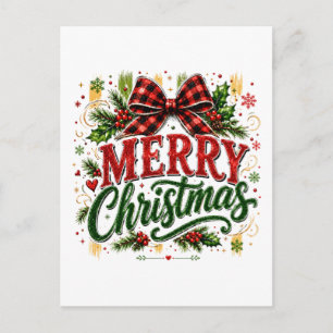 Frohe Weihnachten Karo-Schleife