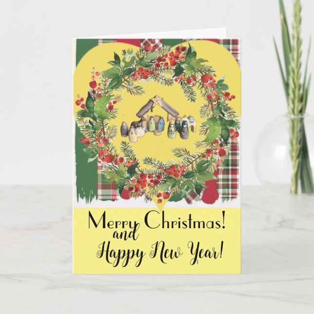Frohe Weihnachten! Karte (Vorderseite)