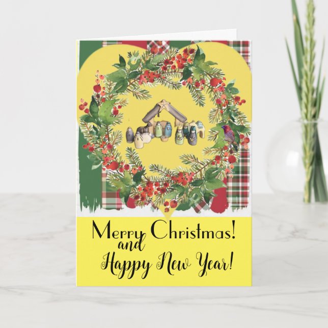 Frohe Weihnachten! Karte (Vorderseite)