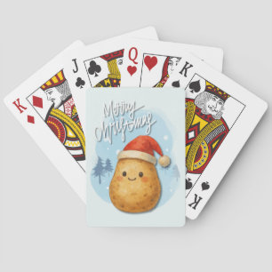 Frohe Weihnachten Kartoffel Spielkarten