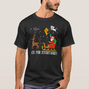 Frohe Weihnachten Katze Weihnachtsmann Kätzchen Ka T-Shirt