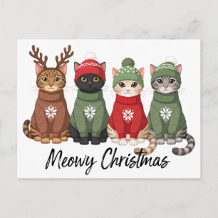 Frohe Weihnachten Katzen hässlicher Sweater Rentie