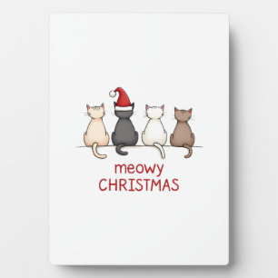 Frohe Weihnachten Katzen Süße Kätzchen Katzen Weih Fotoplatte