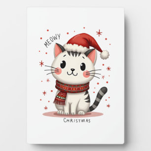 Frohe Weihnachten Katzenliebhaber Lustige Festlich Fotoplatte