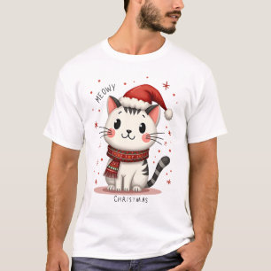 Frohe Weihnachten Katzenliebhaber Lustige Festlich T-Shirt
