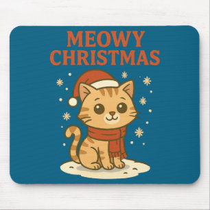 Frohe Weihnachten Katzenliebhaber Pun Longsleeve Mousepad