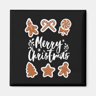 Frohe Weihnachten Kekse Gingerbread Mann Baum Köni Magnet