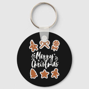 Frohe Weihnachten Kekse Gingerbread Mann Baum Köni Schlüsselanhänger