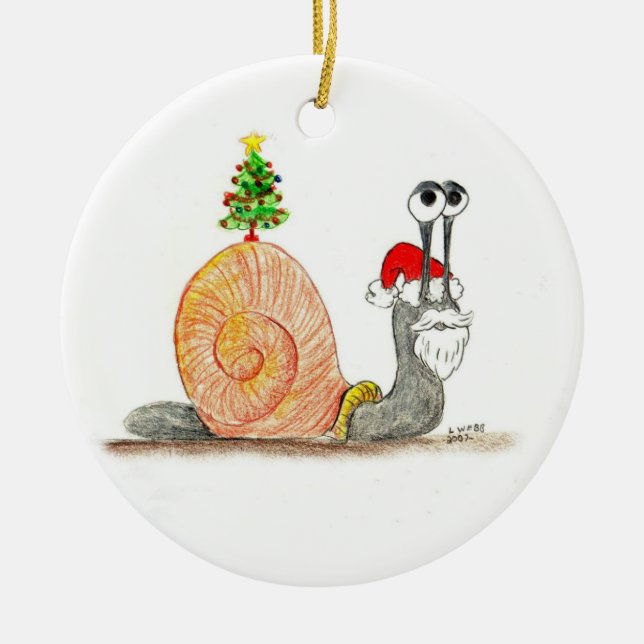 Frohe Weihnachten Keramik Ornament (Vorne)