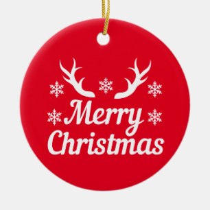 Frohe Weihnachten Keramik Ornament