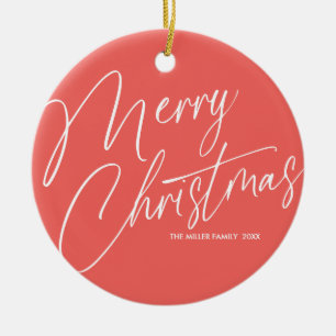 Frohe Weihnachten Keramik Ornament