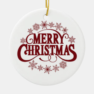 Frohe Weihnachten Keramik Ornament