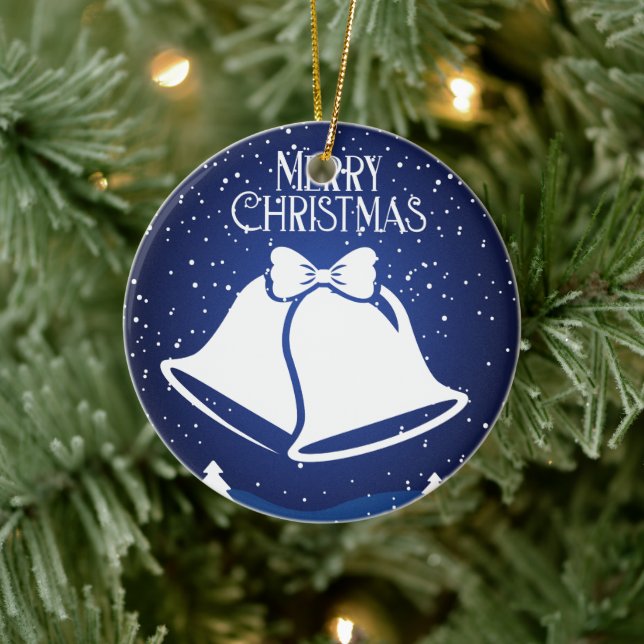 Frohe Weihnachten Keramik Ornament (Baum)