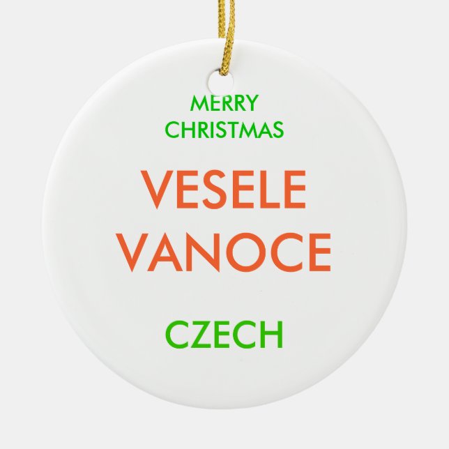 FROHE WEIHNACHTEN, KERAMIKORNAMENT (Vorne)