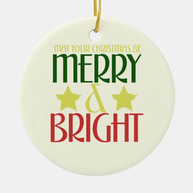 Frohe Weihnachten Keramikornament (Vorne)