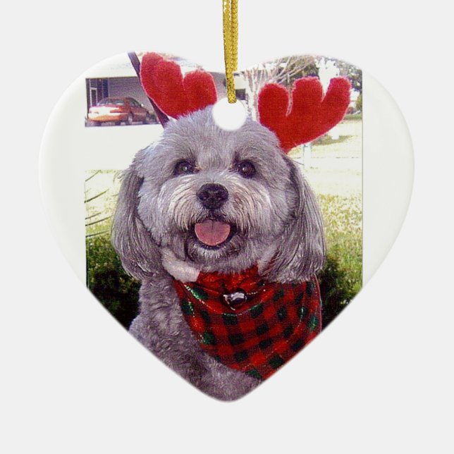 Frohe Weihnachten Keramikornament (Vorne)