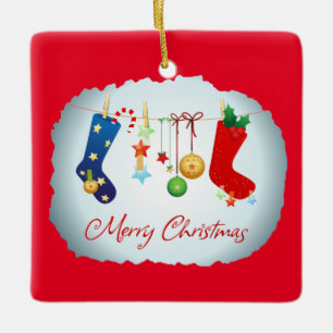 Frohe Weihnachten Keramikornament