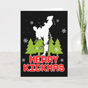 Frohe Weihnachten Kickmas Lustiger Weihnachtsbaum Karte