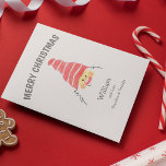 Frohe Weihnachten | Kinder | Santa<br><div class="desc">Diese niedliche Weihnachtskarte mit santa,  mit ihrem Namen unten und einer einfachen Nachricht und wer von ihr kommt. Alle Stile,  Größe und Farbe des Schriftartes können durch einen Klick auf den Link nach der Personalisierung angepasst werden.</div>