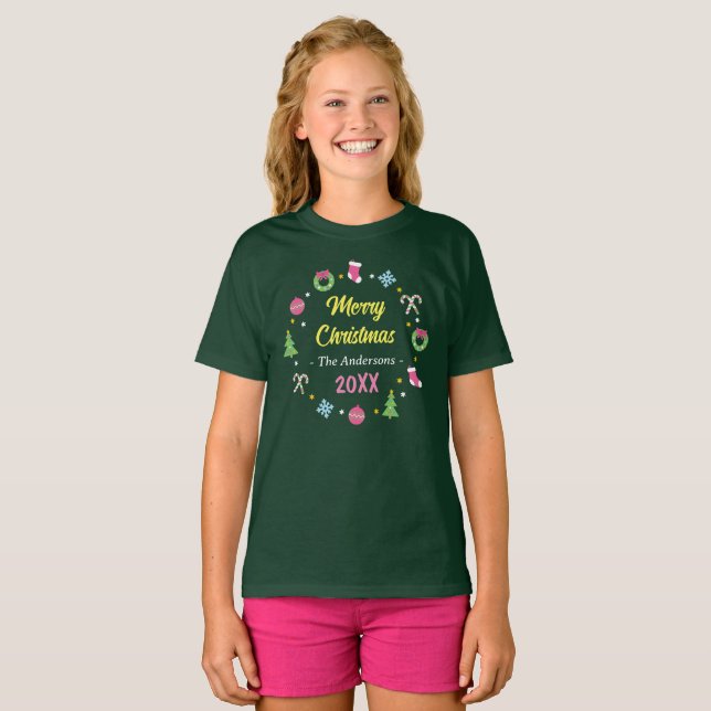 Frohe Weihnachten - Kinder T-Shirt (Vorne ganz)