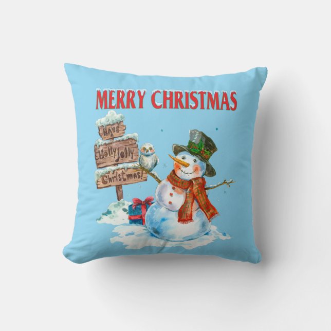 Frohe Weihnachten Kissen (Vorderseite)