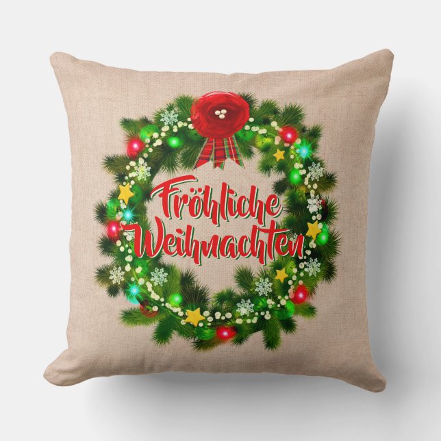 Frohe Weihnachten Kissen (Vorderseite)