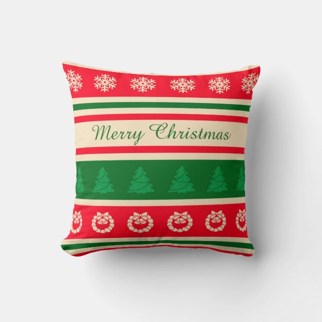 Frohe Weihnachten Kissen (Vorderseite)