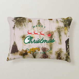 Frohe Weihnachten Kissen mit Akzentmuster