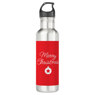 Frohe Weihnachten Klassik Einzigartig Minimalistis Edelstahlflasche